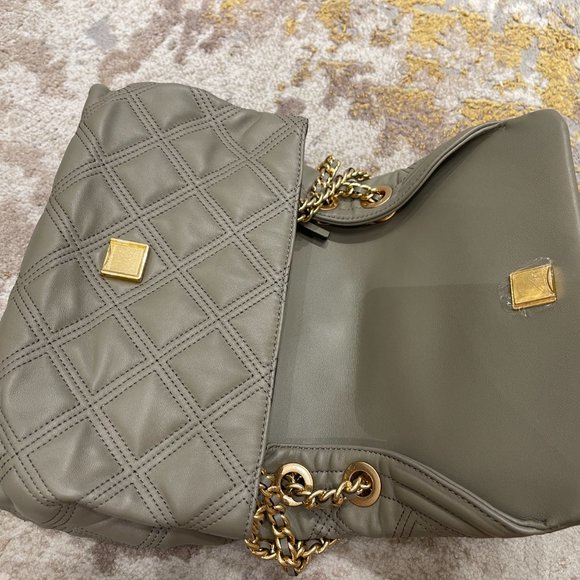 Tory Burch Soft Fleming Gray Shoulder Bag - Picture 2 of 8